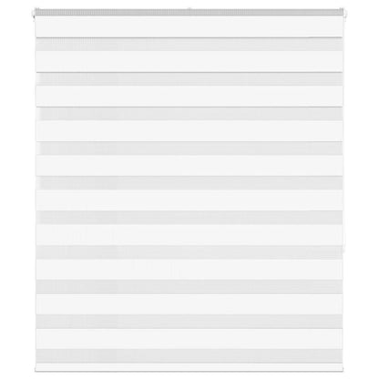 vidaXL Zebra Blind White 135x150 cm Fabric Width 130.9 cm Polyester