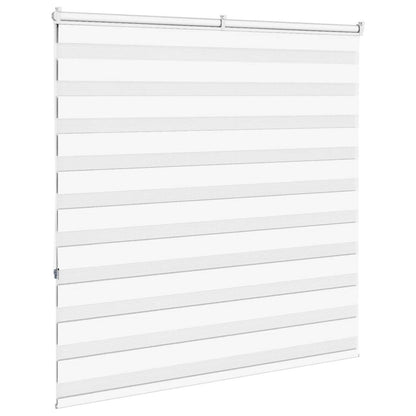 vidaXL Zebra Blind White 140x150 cm Fabric Width 135.9 cm Polyester
