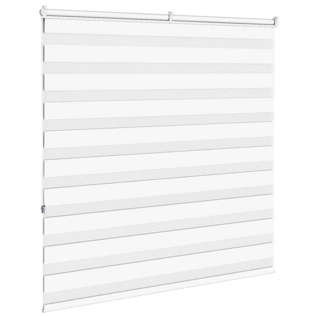 vidaXL Zebra Blind White 145x150 cm Fabric Width 140,9 cm Polyester
