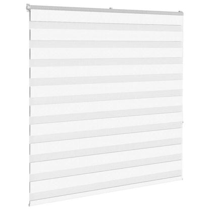 vidaXL Zebra Blind White 150x150 cm Fabric Width 145.9 cm Polyester