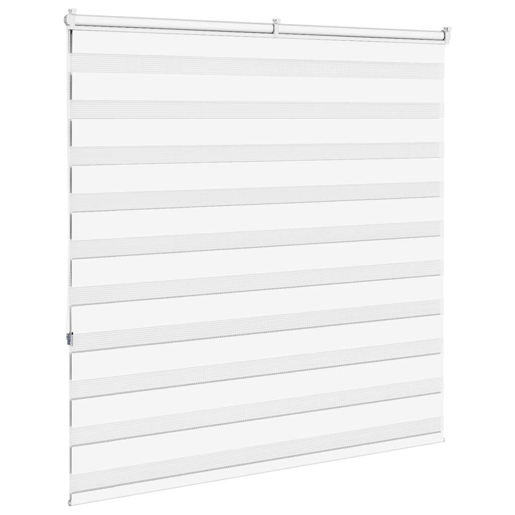 vidaXL Zebra Blind White 150x150 cm Fabric Width 145.9 cm Polyester