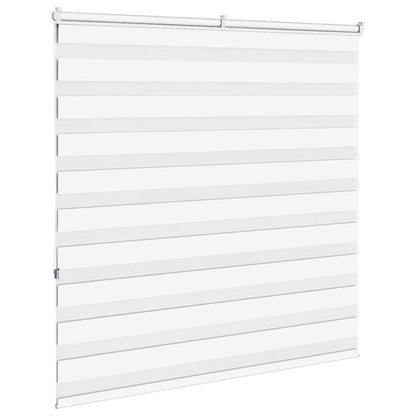 vidaXL Zebra Blind White 150x150 cm Fabric Width 145.9 cm Polyester