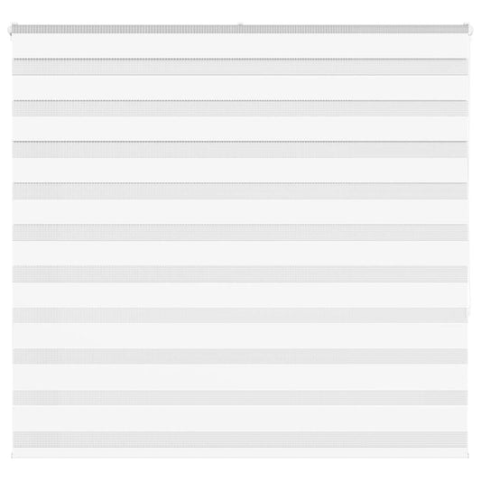 vidaXL Zebra Blind White 155x150 cm Fabric Width 150.9 cm Polyester