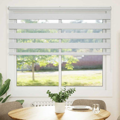 vidaXL Zebra Blind White 155x150 cm Fabric Width 150,9 cm Polyester