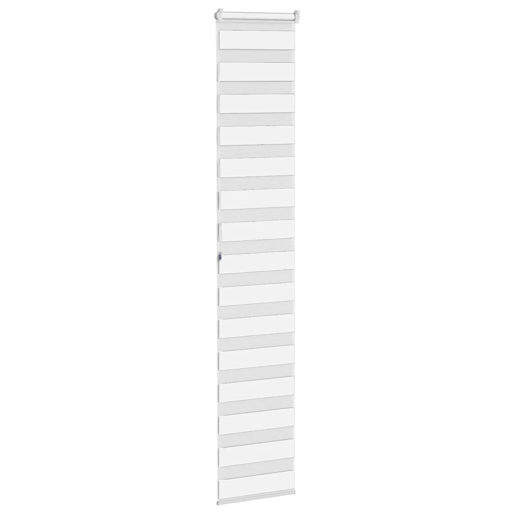 vidaXL Zebra Blind White 50x200 cm Fabric Width 45.9 cm Polyester