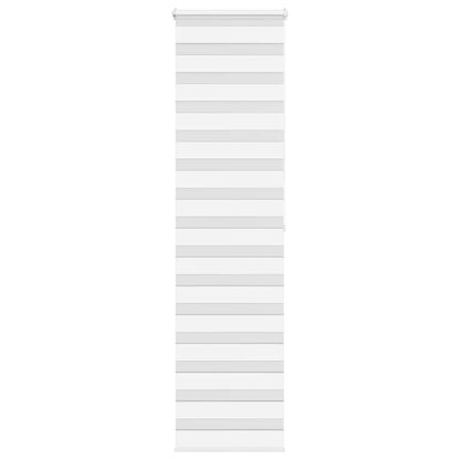 vidaXL Zebra Blind White 55x200 cm Fabric Width 50.9 cm Polyester