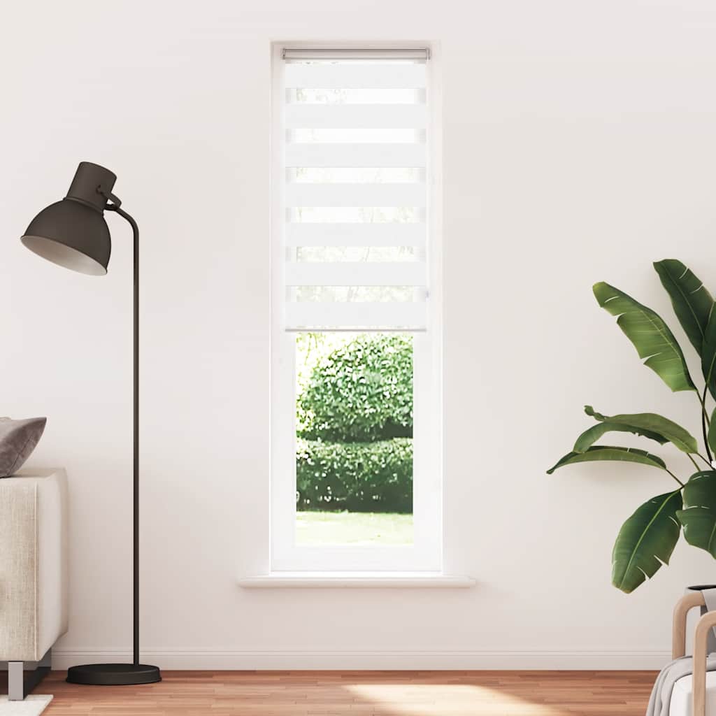 vidaXL Zebra Blind White 55x200 cm Fabric Width 50,9 cm Polyester