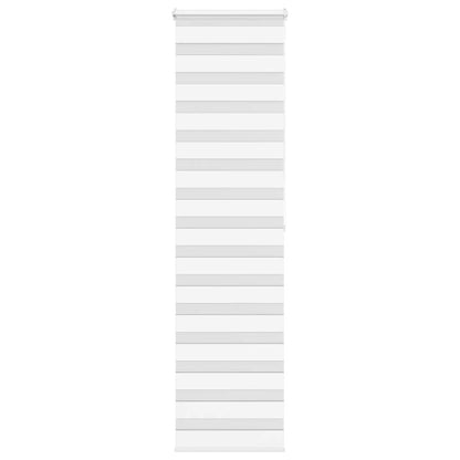 vidaXL Zebra Blind White 65x200 cm Fabric Width 60.9 cm Polyester