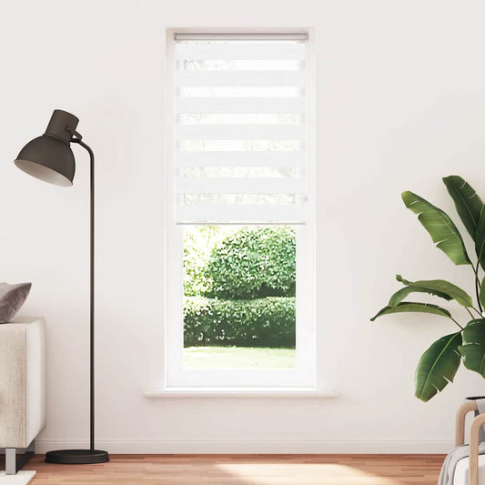 vidaXL Zebra Blind White 70x200 cm Fabric Width 65,9 cm Polyester