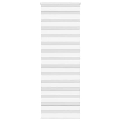 vidaXL Zebra Blind White 75x200 cm Fabric Width 70.9 cm Polyester