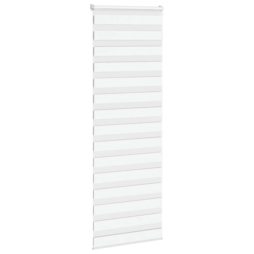 vidaXL Zebra Blind White 85x200 cm Fabric Width 80,9 cm Polyester
