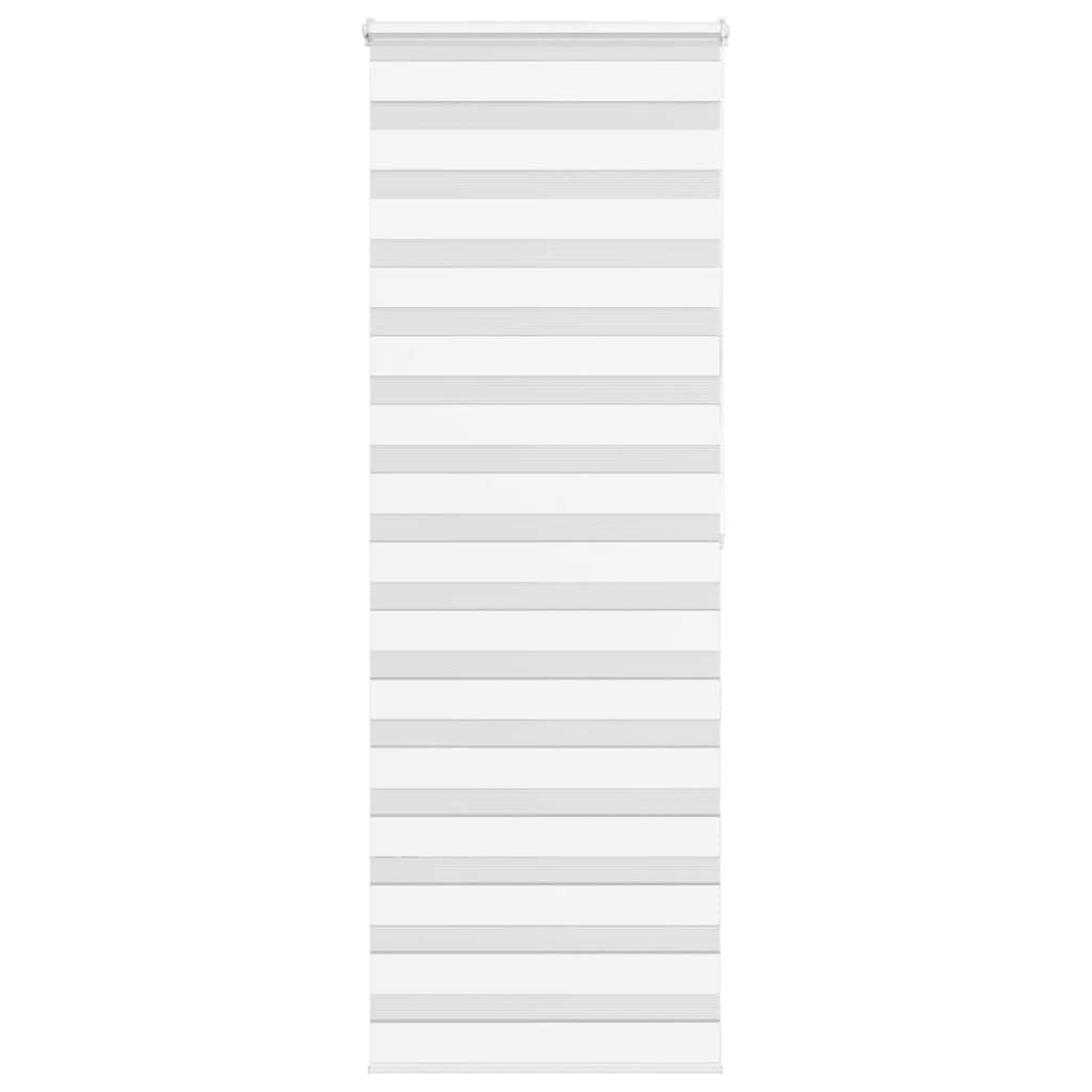 vidaXL Zebra Blind White 90x200 cm Fabric Width 85.9 cm Polyester