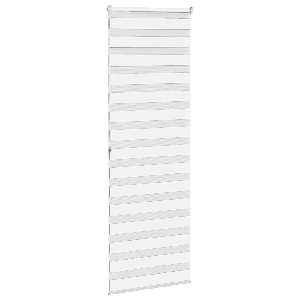 vidaXL Zebra Blind White 90x200 cm Fabric Width 85.9 cm Polyester
