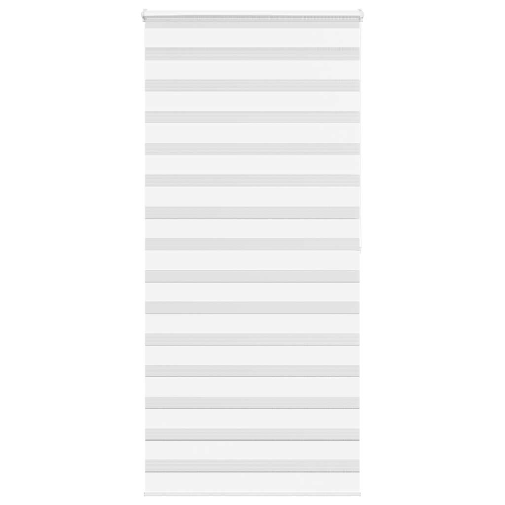 vidaXL Zebra Blind White 95x200 cm Fabric Width 90.9 cm Polyester