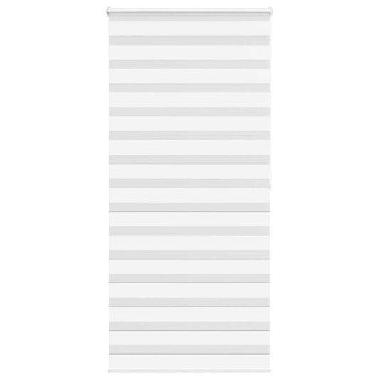 vidaXL Zebra Blind White 105x200 cm Fabric Width 100,9 cm Polyester