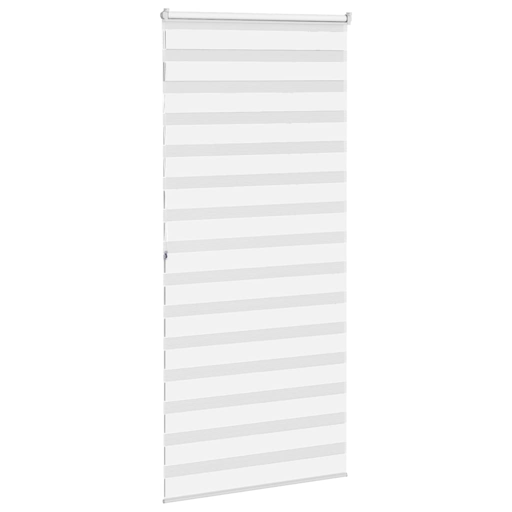 vidaXL Zebra Blind White 105x200 cm Fabric Width 100,9 cm Polyester