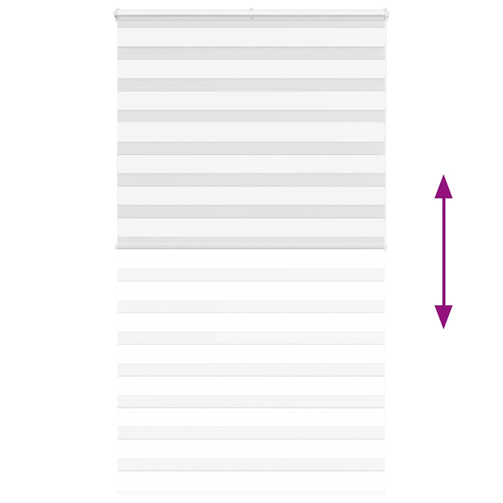 vidaXL Zebra Blind White 120x200 cm Fabric Width 115,9 cm Polyester