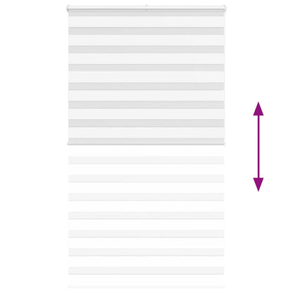 vidaXL Zebra Blind White 120x200 cm Fabric Width 115,9 cm Polyester