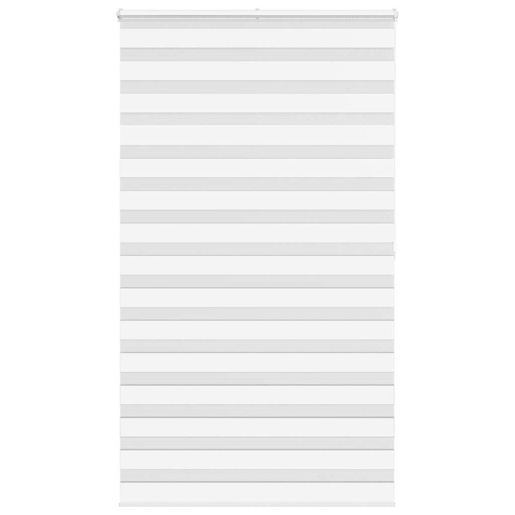 vidaXL Zebra Blind White 125x200 cm Fabric Width 120.9 cm Polyester
