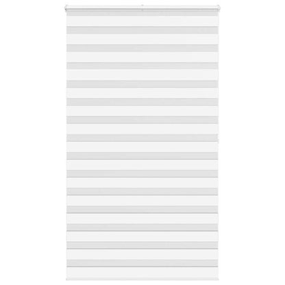 vidaXL Zebra Blind White 125x200 cm Fabric Width 120.9 cm Polyester