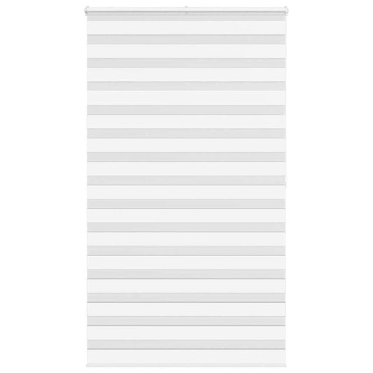 vidaXL Zebra Blind White 125x200 cm Fabric Width 120.9 cm Polyester