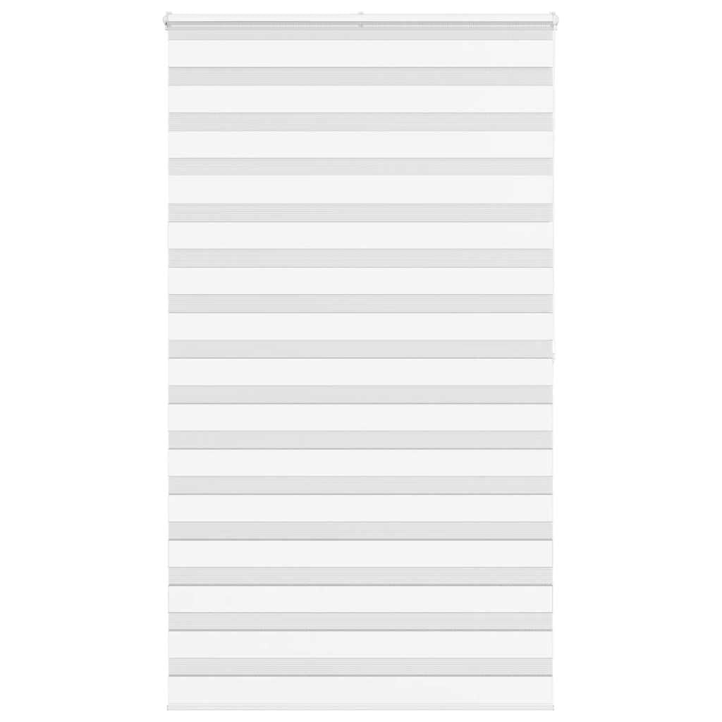 vidaXL Zebra Blind White 135x200 cm Fabric Width 130,9 cm Polyester