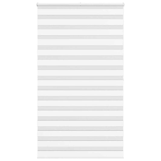 vidaXL Zebra Blind White 135x200 cm Fabric Width 130,9 cm Polyester