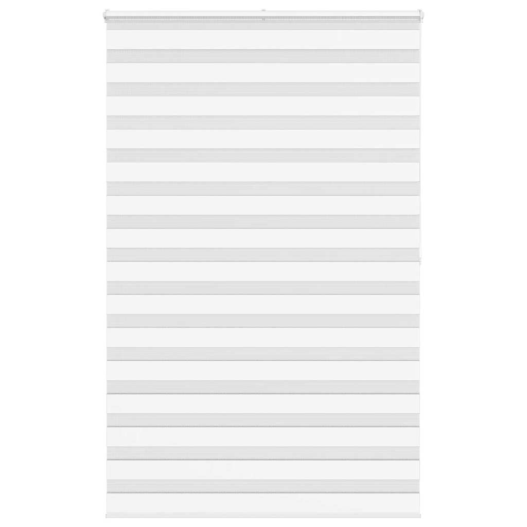 vidaXL Zebra Blind White 145x200 cm Fabric Width 140.9 cm Polyester