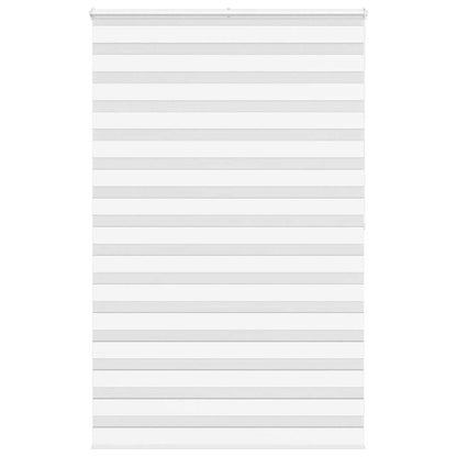 vidaXL Zebra Blind White 145x200 cm Fabric Width 140.9 cm Polyester