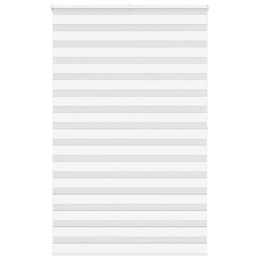 vidaXL Zebra Blind White 145x200 cm Fabric Width 140.9 cm Polyester