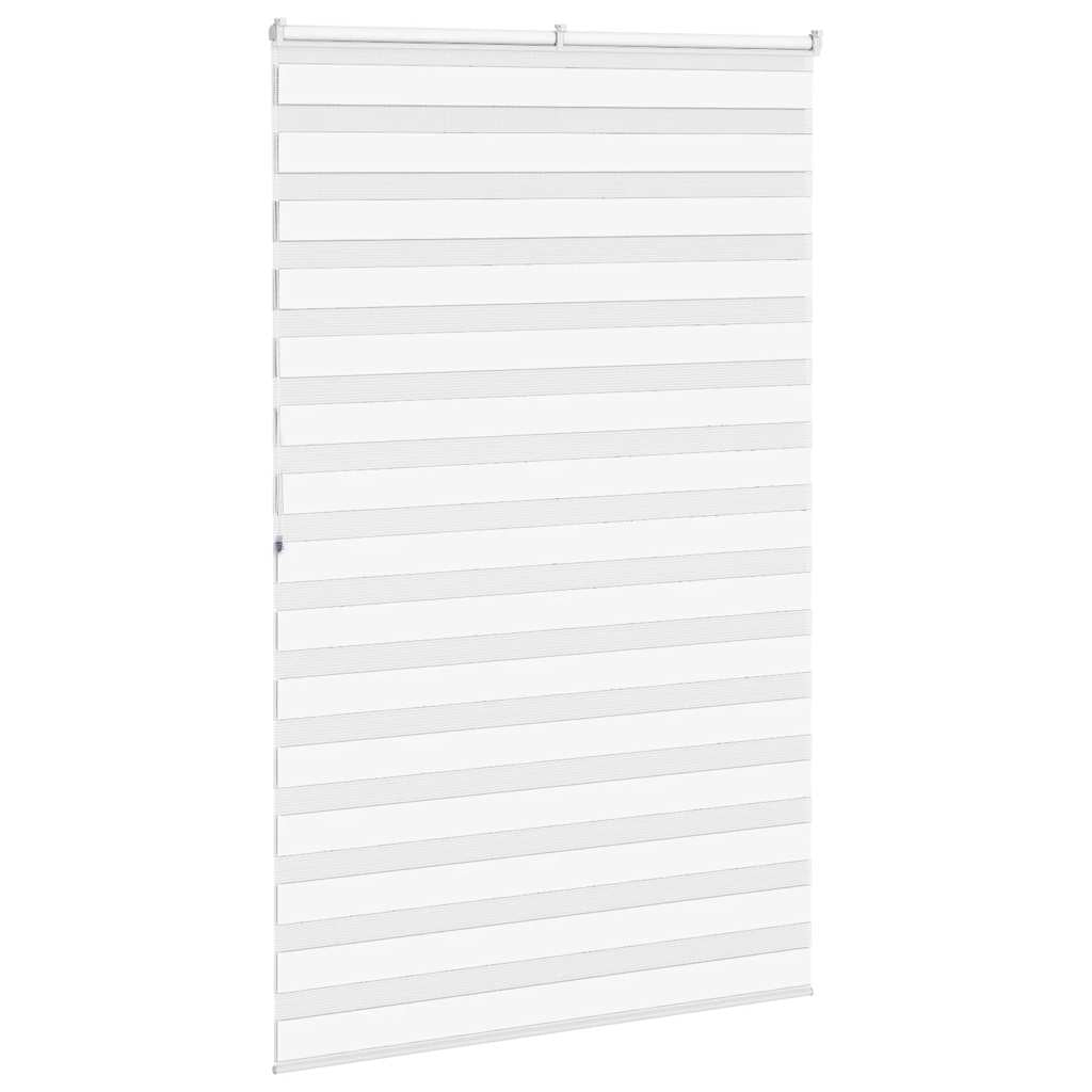 vidaXL Zebra Blind White 145x200 cm Fabric Width 140,9 cm Polyester