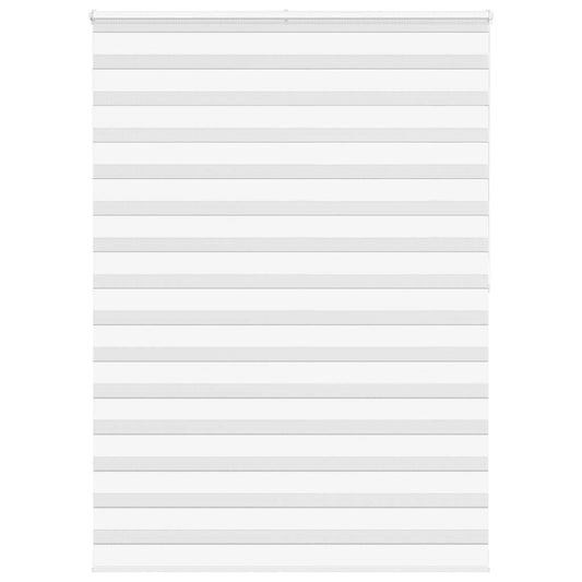 vidaXL Zebra Blind White 160x200 cm Fabric Width 155.9 cm Polyester
