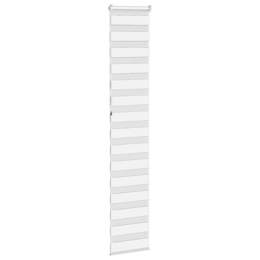 vidaXL Zebra Blind White 40x230 cm Fabric Width 35,9 cm Polyester