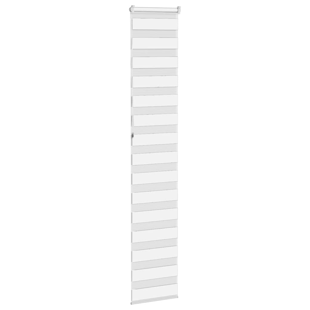 vidaXL Zebra Blind White 45x230 cm Fabric Width 40,9 cm Polyester