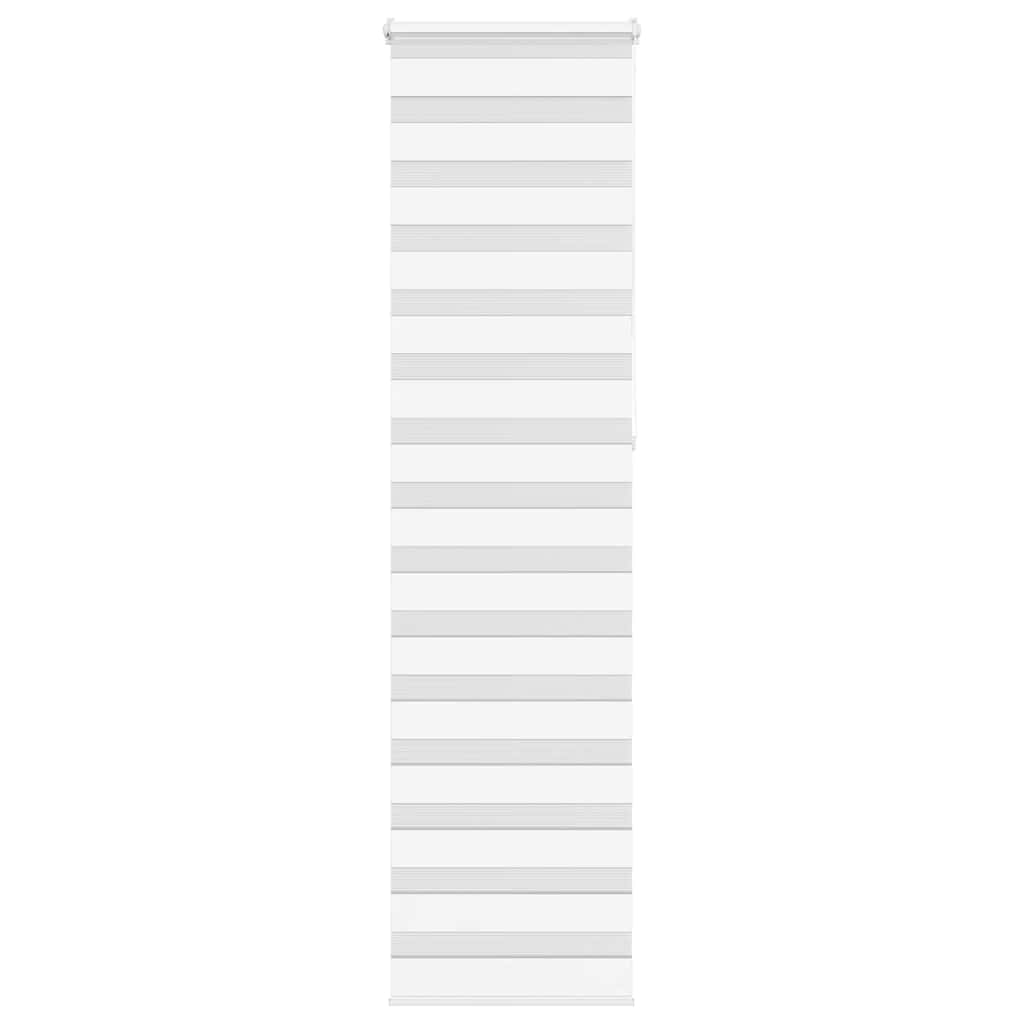 vidaXL Zebra Blind White 65x230 cm Fabric Width 60,9 cm Polyester
