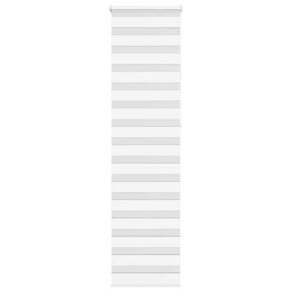 vidaXL Zebra Blind White 65x230 cm Fabric Width 60,9 cm Polyester