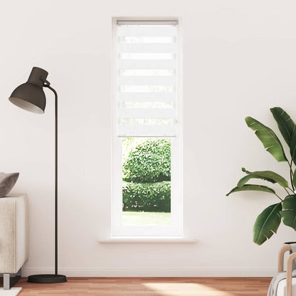 vidaXL Zebra Blind White 65x230 cm Fabric Width 60,9 cm Polyester
