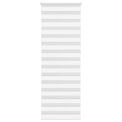 vidaXL Zebra Blind White 75x230 cm Fabric Width 70.9 cm Polyester