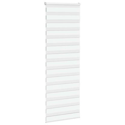 vidaXL Zebra Blind White 75x230 cm Fabric Width 70.9 cm Polyester