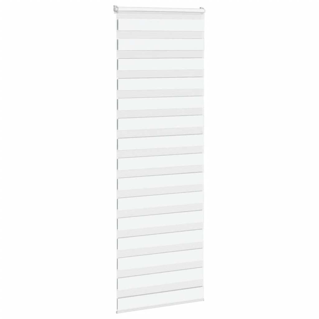 vidaXL Zebra Blind White 75x230 cm Fabric Width 70,9 cm Polyester