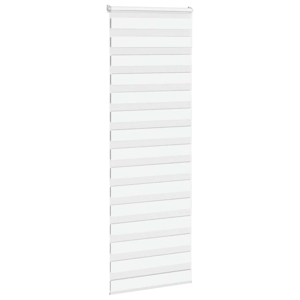 vidaXL Zebra Blind White 80x230 cm Fabric Width 75,9 cm Polyester