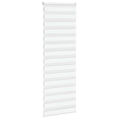 vidaXL Zebra Blind White 85x230 cm Fabric Width 80,9 cm Polyester