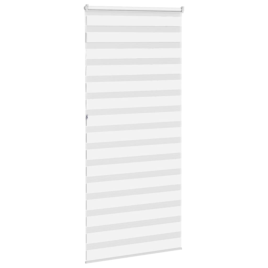 vidaXL Zebra Blind White 100x230 cm Fabric Width 95,9 cm Polyester