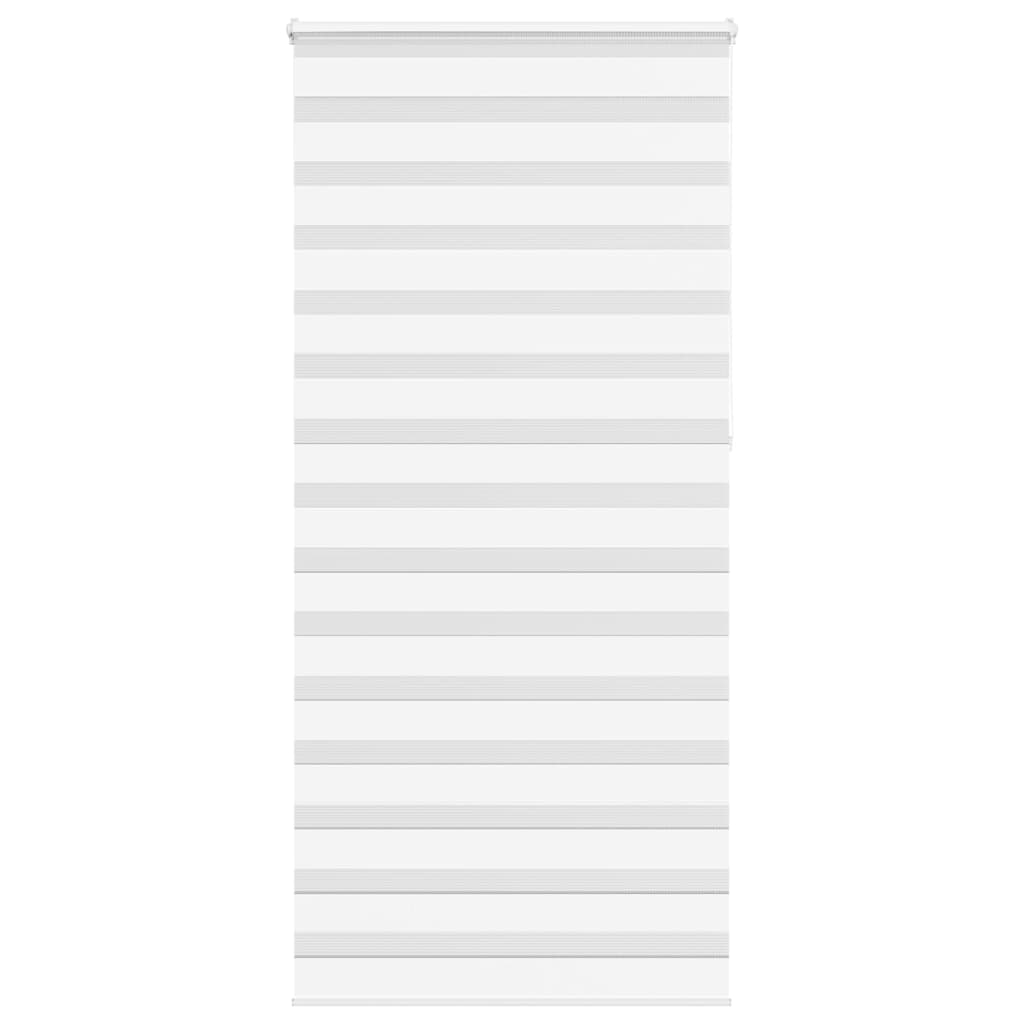 vidaXL Zebra Blind White 105x230 cm Fabric Width 100.9 cm Polyester