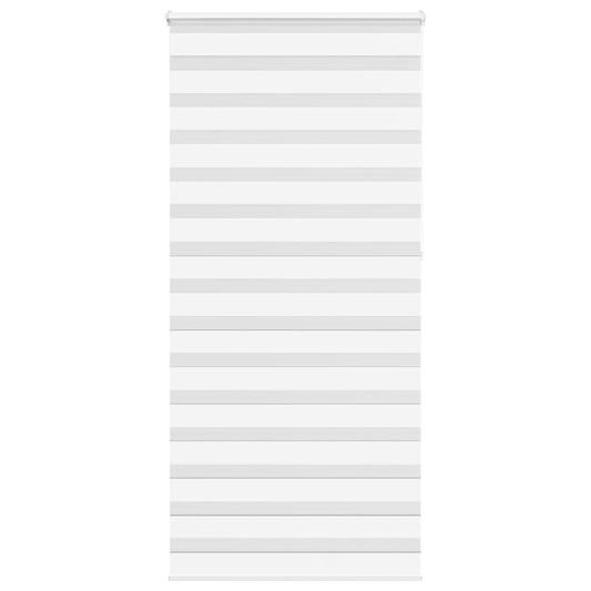 vidaXL Zebra Blind White 105x230 cm Fabric Width 100.9 cm Polyester