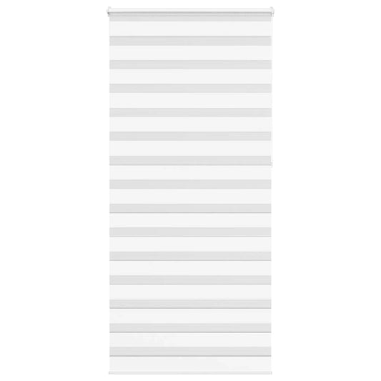 vidaXL Zebra Blind White 110x230 cm Fabric Width 105.9 cm Polyester