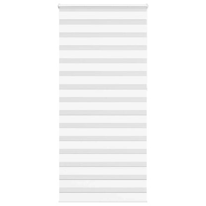 vidaXL Zebra Blind White 110x230 cm Fabric Width 105,9 cm Polyester
