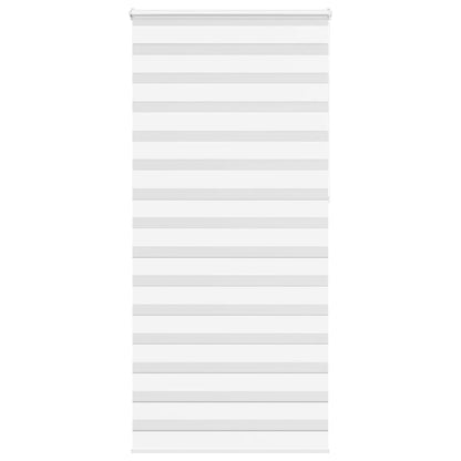 vidaXL Zebra Blind White 115x230 cm Fabric Width 110.9 cm Polyester