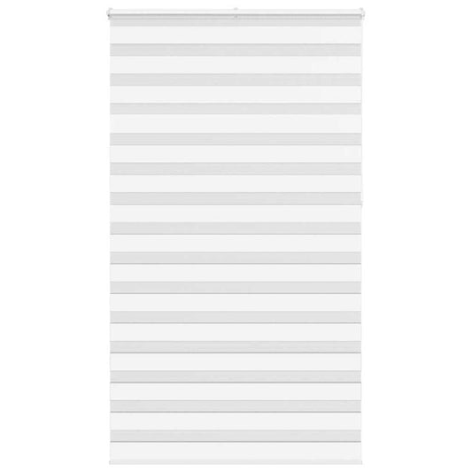 vidaXL Zebra Blind White 120x230 cm Fabric Width 115,9 cm Polyester
