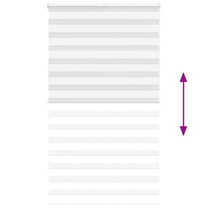 vidaXL Zebra Blind White 120x230 cm Fabric Width 115,9 cm Polyester